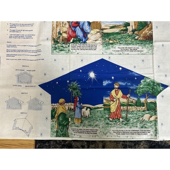 First Christmas Vtg Fabric Book Panels Template by Fabric Traditions 1997  NEW - Picture 11 of 12